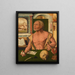 The Holy Jerome Penitent in His Study - School of Joos van Cleve — framed artwork on a wall