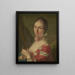 Portrait of a lady - School of Louis-Michel van Loo — framed artwork on a wall