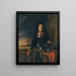 a portrait by Jan Van Broeckhuizen - Ludolf Backhuysen School — framed artwork on a wall
