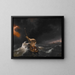 The Christ in the storm on the Sea of Galilee - School of Ludolf Backhuysen — framed artwork on a wall