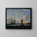 Dutch Warships - Ludolf Backhuysen School — framed artwork on a wall