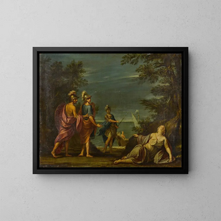 Armide abandoned by Rinaldo - School of Marcantonio Franceschini — framed artwork on a wall