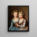 Double portrait of Grand Duchesses Alexandra 1783-1801 and Hélène 1784-1803 Romanov, daughters of Tsar Paul I - Marie-Louise Élisabeth Vigée Le Brun School — framed artwork on a wall