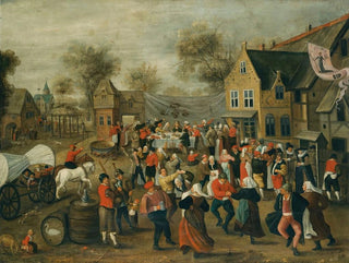a wedding feast in a village - School of Marten van Cleve the Elder — artwork view