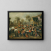 a wedding feast in a village - School of Marten van Cleve the Elder — framed artwork on a wall