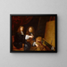 Double portrait painting of Henri and Charles Beaubrun - School of Martin Lambert — framed artwork on a wall