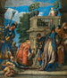 Elegant figures with halberdiers near a loggia - School of Paolo Caliari — artwork view
