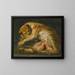 A tigress with her cubs - School of Peter Paul Rubens — framed artwork on a wall