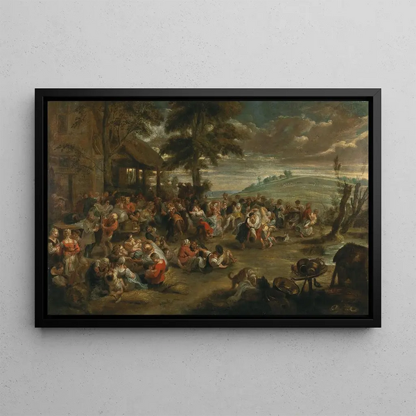 A village festival - School of Peter Paul Rubens — framed artwork on a wall