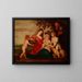 Sainte Famille with the Holy Child John the Baptist and an Angel - School of Peter Paul Rubens — framed artwork on a wall