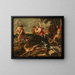 Méléagre et Atalante chassant le sanglier de Calydon - School of Peter Paul Rubens — framed artwork on a wall