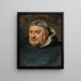 Portrait of a Dominican brother - School of Peter Paul Rubens — framed artwork on a wall