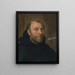 Portrait of a Monk - School of Peter Paul Rubens — framed artwork on a wall