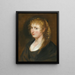 Portrait of a young woman with braided hair, known as Hélène Fourment - School of Peter Paul Rubens — framed artwork on a wall
