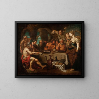 The Banquet - School of Peter Paul Rubens — framed artwork on a wall