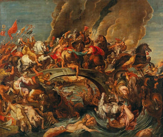 The Battle of the Amazons - School of Peter Paul Rubens — artwork view
