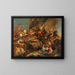 The Battle of the Amazons - School of Peter Paul Rubens — framed artwork on a wall
