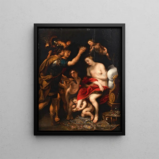The Crowning of Roxane by Alexander the Great - School of Peter Paul Rubens — framed artwork on a wall
