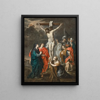 The Crucifixion - School of Peter Paul Rubens — framed artwork on a wall