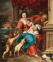 The Holy Family with Saint John the Baptist - School of Peter Paul Rubens — artwork view