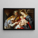 The Mystic Marriage of Saint Catherine - School of Peter Paul Rubens — framed artwork on a wall