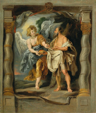 The Prophet Elijah Fed by the Angel - School of Peter Paul Rubens — artwork view