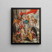 La Vierge et l'Enfant adorés par les saints - École de Peter Paul Rubens — framed artwork on a wall