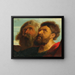 Deux têtes masculines - Ecole de Peter Paul Rubens — framed artwork on a wall