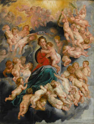 Virgin and Child with putti - School of Peter Paul Rubens — artwork view