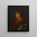 Young man in armor - School of Peter Paul Rubens — framed artwork on a wall