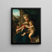 The Virgin and Child with the Little Saint John the Baptist - School of Raphael — framed artwork on a wall