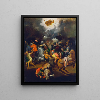 The Conversion of Saul - School of Raphael — framed artwork on a wall
