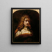 Bust of a Young Man - School of Rembrandt van Rijn — framed artwork on a wall