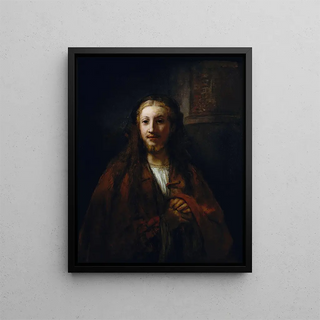 The Christ with a Staff - School of Rembrandt van Rijn — framed artwork on a wall