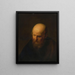 Head of an Old Man - School of Rembrandt van Rijn — framed artwork on a wall