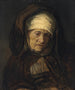 Head of an elderly woman - School of Rembrandt van Rijn — artwork view
