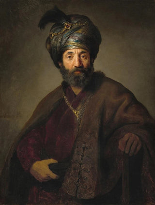 Man in Oriental Costume - School of Rembrandt van Rijn — artwork view