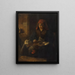 Old woman plucking a poultry - School of Rembrandt van Rijn — framed artwork on a wall