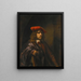 Portrait of a Young Man - Rembrandt van Rijn School — framed artwork on a wall
