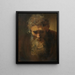 Study of an Old Man - Rembrandt van Rijn School — framed artwork on a wall