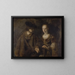 Les Fiancés - School of Rembrandt van Rijn — framed artwork on a wall