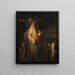 The Descent from the Cross - School of Rembrandt van Rijn — framed artwork on a wall