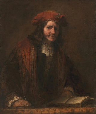 L'homme au bonnet rouge - École de Rembrandt van Rijn — artwork view