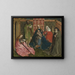 the Virgin and Child surrounded by saints in the walled garden - School of Robert Campin — framed artwork on a wall