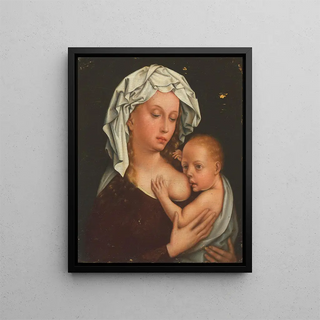 The Virgin and Child - School of Robert Campin — framed artwork on a wall