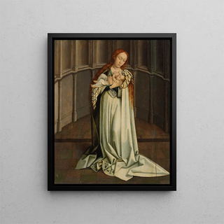The Virgin and Child in an apse - School of Robert Campin — framed artwork on a wall