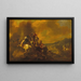 Cavalry Battle Scene - Salvator Rosa School — framed artwork on a wall