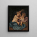 Two infants personifications of spring and autumn - School of Thomas Willeboirts Bosschaert — framed artwork on a wall