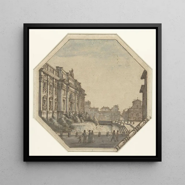 Fontaine de Trevi view from the west - Victor Jean Nicolle — wall display of the artwork