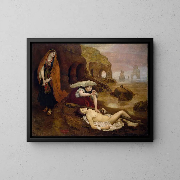 La découverte de Don Juan par Haïdée - Ford Madox Brown — framed artwork on a wall